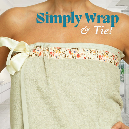 UWRAPT - Towel & Towel Wrap All-in-One. No Velcro or Elastic. Adjustable. Bath Wraps for Women Shower Wrap Towel Spa Wrap Sauna Towel Wrap for Women