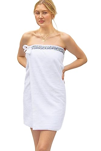 UWRAPT - Towel & Towel Wrap All-in-One. No Velcro or Elastic. Adjustable. Bath Wraps for Women Shower Wrap Towel Spa Wrap Sauna Towel Wrap for Women