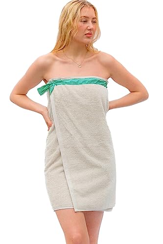 UWRAPT - Towel & Towel Wrap All-in-One. No Velcro or Elastic. Adjustable. Bath Wraps for Women Shower Wrap Towel Spa Wrap Sauna Towel Wrap for Women