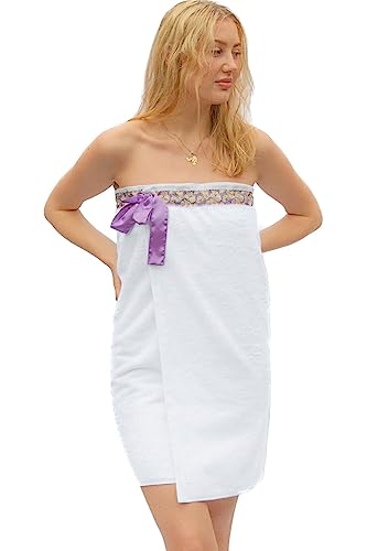 UWRAPT - Towel & Towel Wrap All-in-One. No Velcro or Elastic. Adjustable. Bath Wraps for Women Shower Wrap Towel Spa Wrap Sauna Towel Wrap for Women