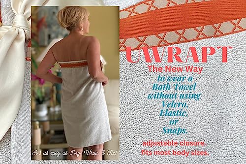 UWRAPT - Towel & Towel Wrap All-in-One. No Velcro or Elastic. Adjustable. Bath Wraps for Women Shower Wrap Towel Spa Wrap Sauna Towel Wrap for Women