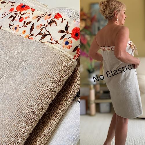 UWRAPT - Towel & Towel Wrap All-in-One. No Velcro or Elastic. Adjustable. Bath Wraps for Women Shower Wrap Towel Spa Wrap Sauna Towel Wrap for Women